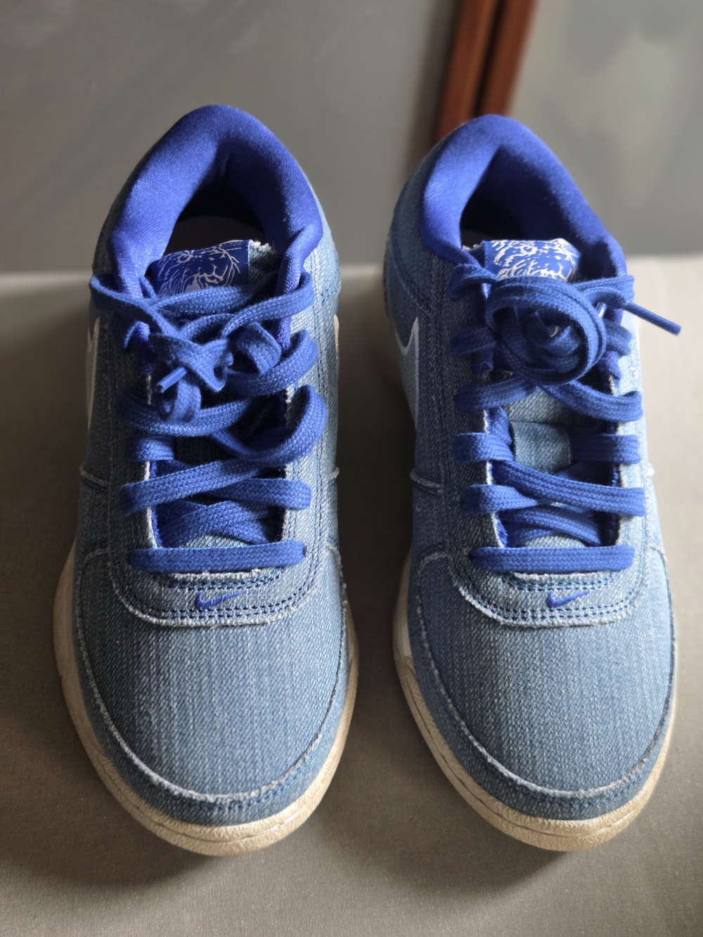 Nike Denim Low Top Sneakers in Blue